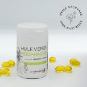 Huile vierge de Bourrache, production française - flacon de 60 capsules