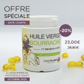 Huile vierge de Bourrache, production française - Flacon de 200 capsules