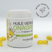 Huile vierge d'Onagre, production française - Flacon de 200 capsules